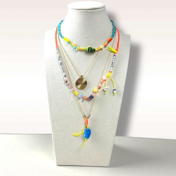 Free People My Magic Layered Necklace Gold Ariana Ost Bohemian Whimsical NEW - Picture 3 of 16